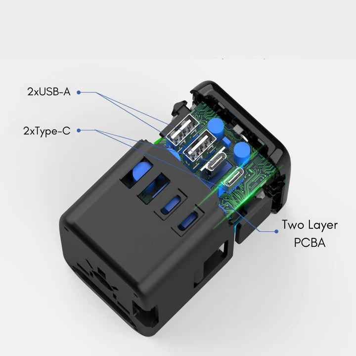 Universal 100V-220V Smart Travel Adapter Voltage Converter