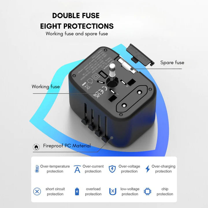Universal 100V-220V Smart Travel Adapter Voltage Converter
