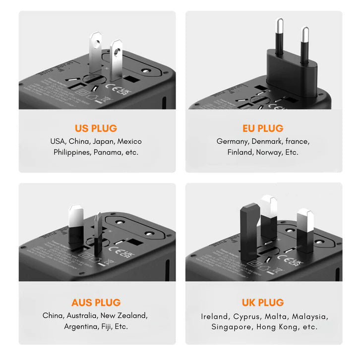 Universal 100V-220V Smart Travel Adapter Voltage Converter