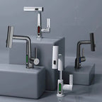 WaterMaster Flexible LED Kitchen & Bathroom Faucet – 360° Swivel, Pull-Out Hose & 5 Spray Modes