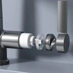 WaterMaster Flexible LED Kitchen & Bathroom Faucet – 360° Swivel, Pull-Out Hose & 5 Spray Modes