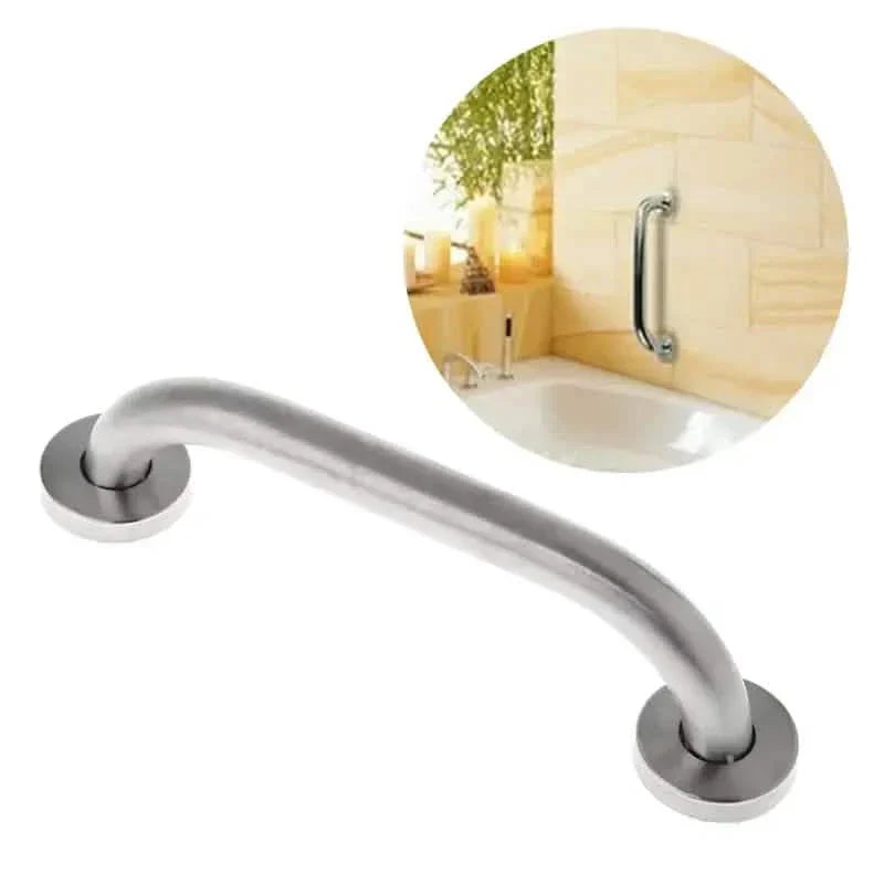 Stainless Steel 20cm Bathroom Shower Grip Bar & Towel Holder