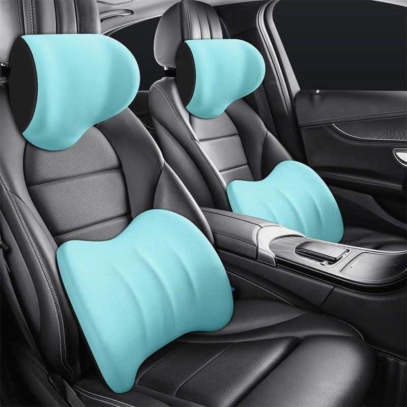 Memory Foam Car Headrest and Back Support Cushion