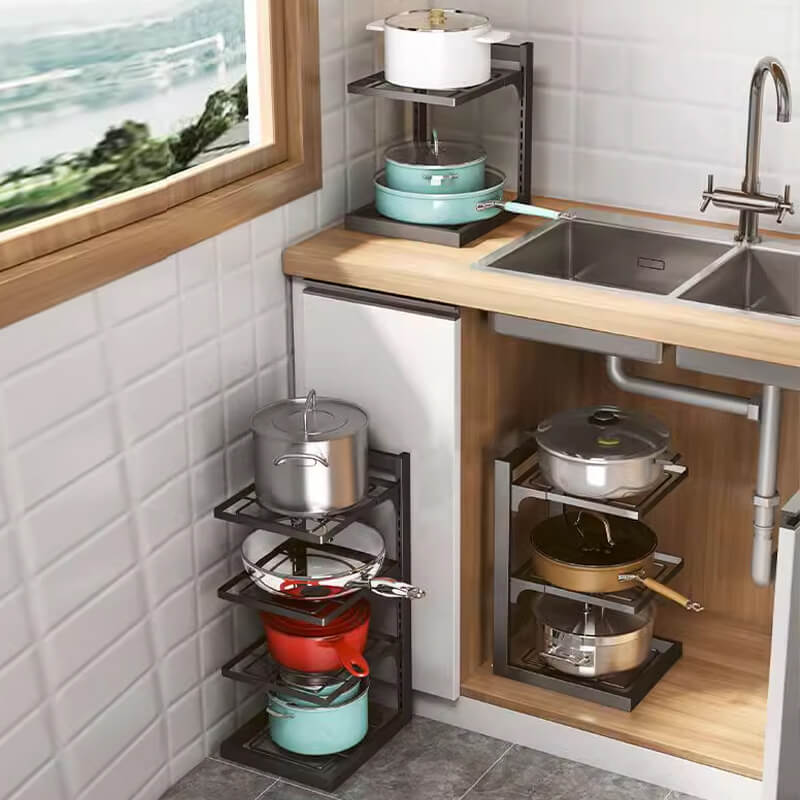 Kitchen shelves for multiple purposes