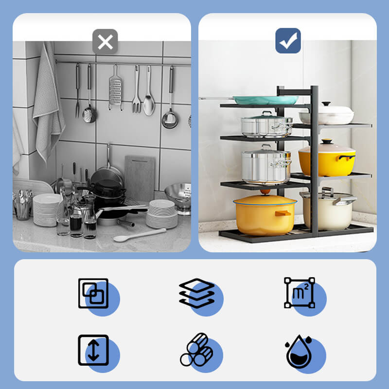 Kitchen shelves for multiple purposes