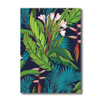 Tropics Magnolia and Plant Painting for Living Room Canvas in Green, multiple sizes available