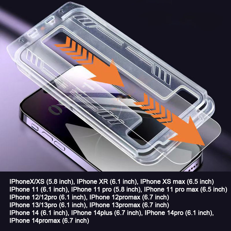 iPhone Tempered Anti-Peeking Screen Protector without Bubbles No Dust