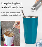 Cup with collapsible straw