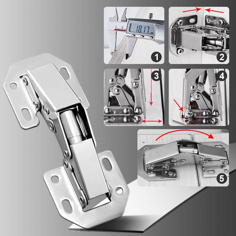 Cabinet Hinges - Easy Installation of Bridge-Shaped Door Hinges