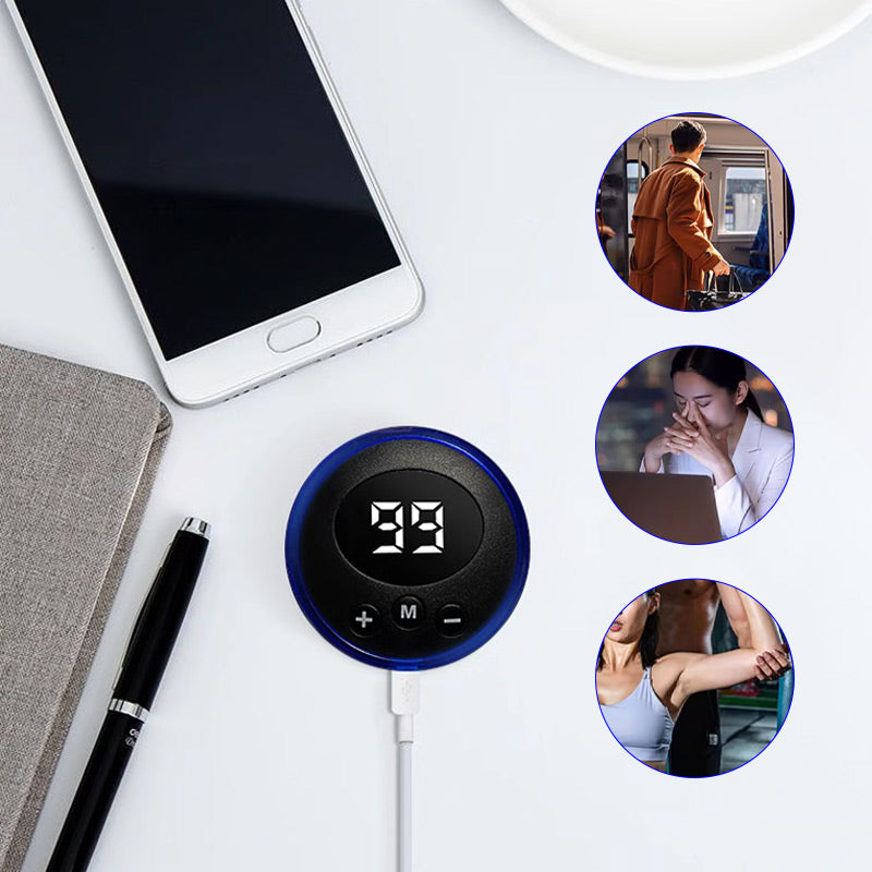 Portable massager with 8 modes and LCD screen