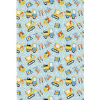Kids Children's Room Carpet in Blue Cars & Roads Excavator Zebra Print Carpet PVC Machine Washable Carpet