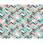 Pink and Green Bedroom Rug Modern Rectangular Pattern Area Rug Polyester Anti-Slip Back Rug