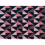 Black Bedroom Rug Modern Geometric Triangle Pattern Area Rug Polyester Stain Resistant Rug