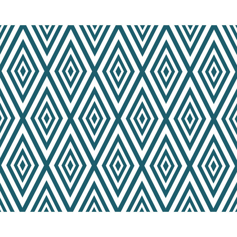 Modern living room rug in green check pattern with diamond print rug Polyester anti-slip backing rug for the living area
