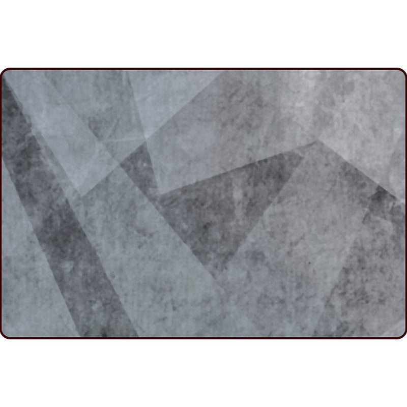 Modern living room rug in gray abstract irregular shape print rug polyester stain-resistant rug