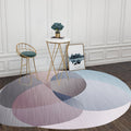 Gray Irregular Bedroom Carpet Novelty Color Block Pattern Rug Polyester Stain Resistant Carpet