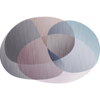Gray Irregular Bedroom Carpet Novelty Color Block Pattern Rug Polyester Stain Resistant Carpet