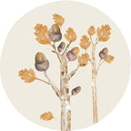 Casual Kids Rug in Ivory Botanical Tree Pattern Rug Polyester Pet-Friendly Rug for the Children's Room
