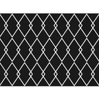 Scandinavian modern rug in black geometry rhombus pattern rug polyester anti-slip rug for home decoration