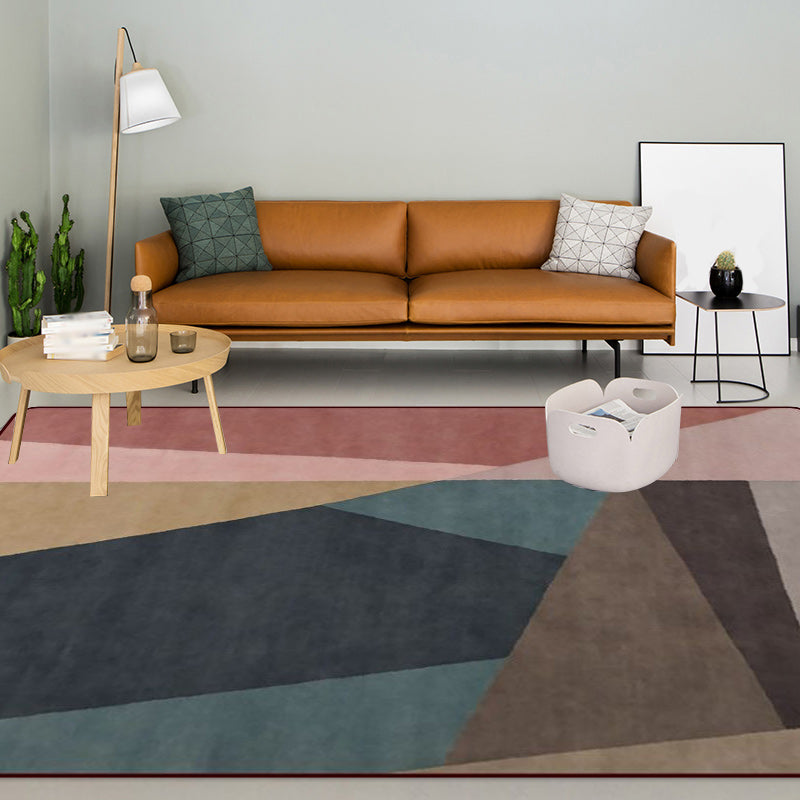 Modern living room rug Colorful color block Irregular shape printed rug Polyester non-slip rug for the area