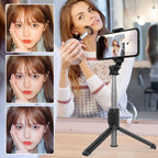 Bluetooth Selfie Stick Tripod with Telephone Stand and Beauty Fill-in Lighting