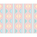 Contemporary modern rug in pink triangle pattern rug polyester stain-resistant rug for home decor