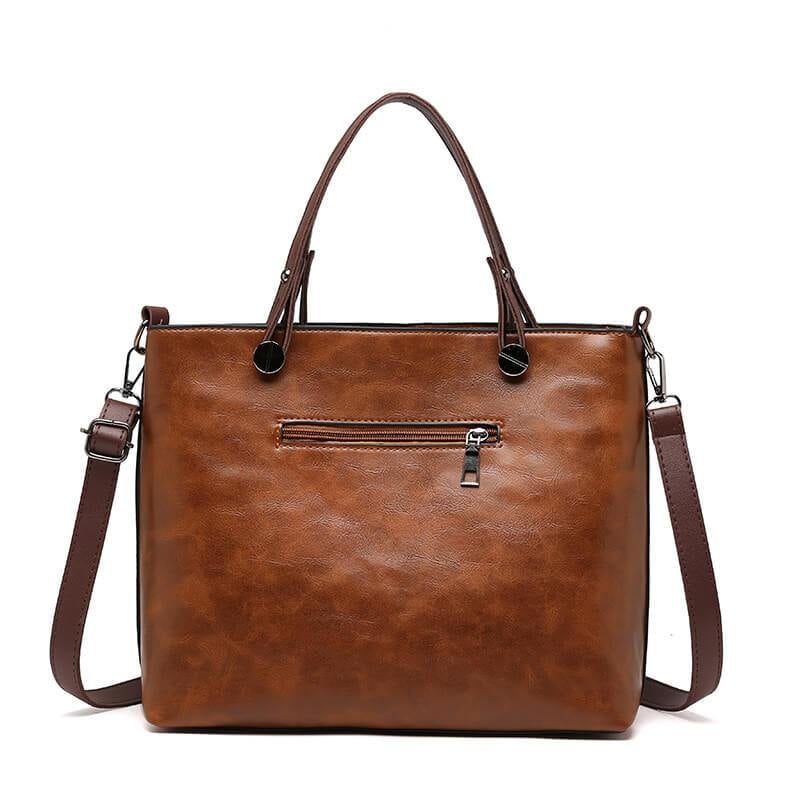 Vintage Leather Autumn Shoulder Bag for Women – Stylish PU Crossbody Tote