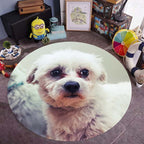 Pink and Red Kids Room Carpet Animal Dog Pattern Area Rug Polyester Non-Slip Back Rug