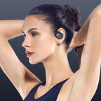 Bluetooth headphones with bone conduction and real ear hook