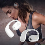 Bluetooth headphones with bone conduction and real ear hook