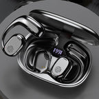 Bluetooth headphones with bone conduction and real ear hook