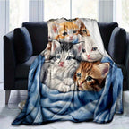 FluffyCat – Soft Flannel Blankets with Cat Print