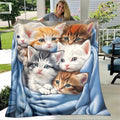 FluffyCat – Soft Flannel Blankets with Cat Print