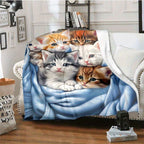 FluffyCat – Soft Flannel Blankets with Cat Print