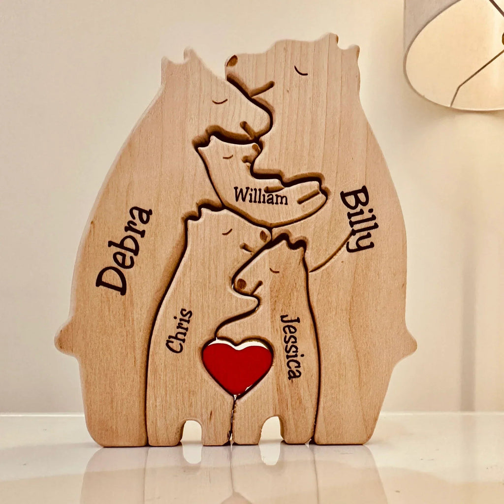 CozyBears Wooden Family Puzzle
