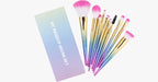 Set of 10 glittering makeup brushes - Ready to give you any look you desire!