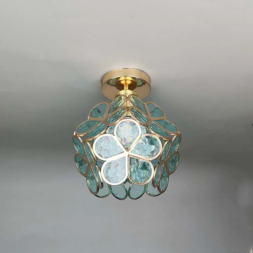 Glass Flower Ceiling Lamp - FloraGlow