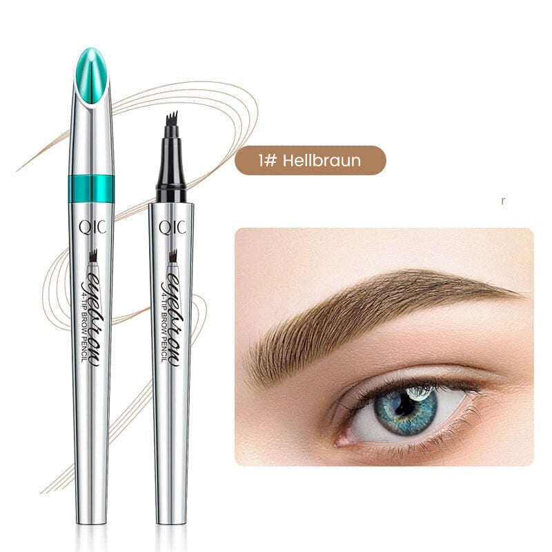 Waterproof 3D Eyebrow Pencil with 4 Fork Tips