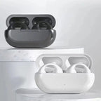 Bone conduction headphones with clip for the ear, wireless