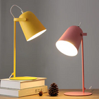 Nordic Macaron Color Creative Iron Bucket Design Light Table Lamp