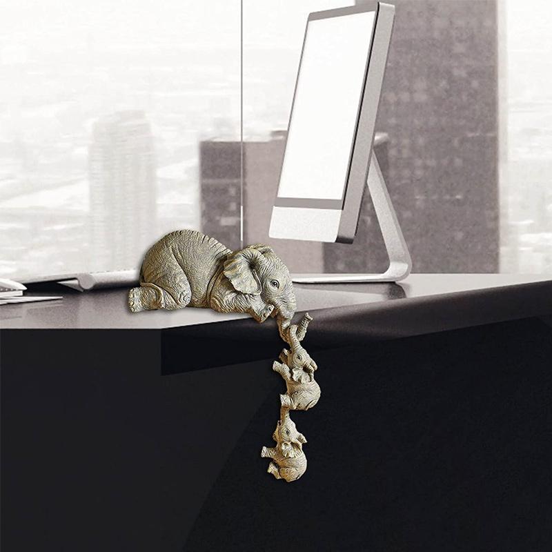 Elephant sitter hand-painted figures