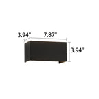 Modern waterproof rectangular LED wall light for outdoor use with up and down lighting