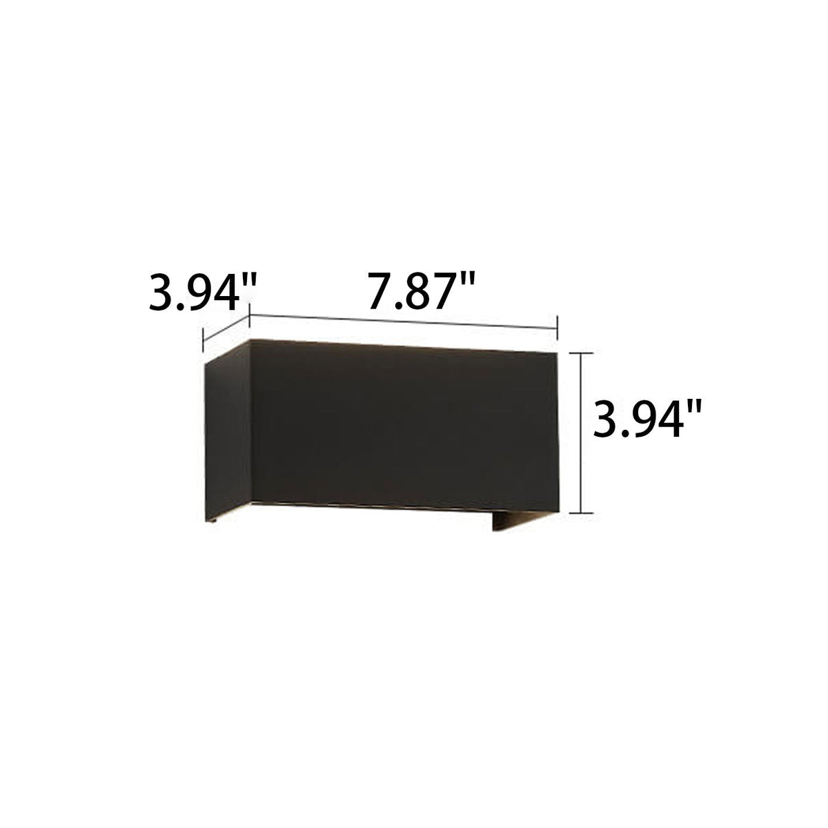 Modern waterproof rectangular LED wall light for outdoor use with up and down lighting