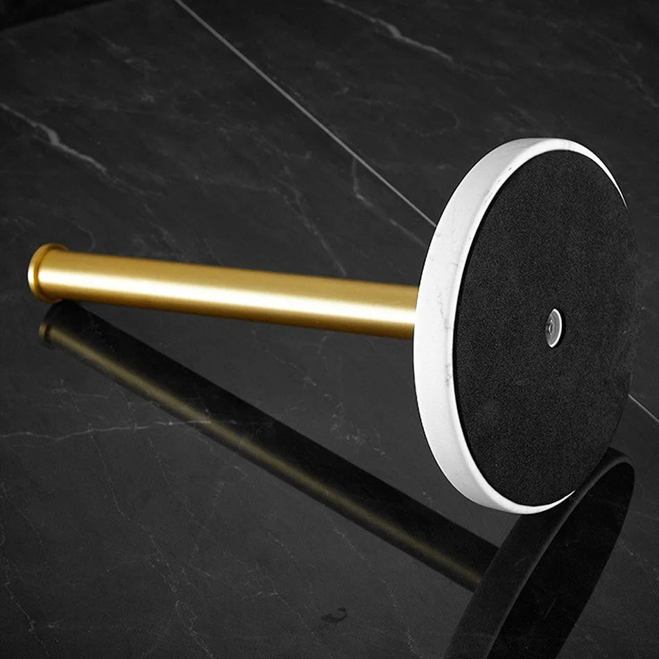 Marble paper towel holder – gold details for exceptional style