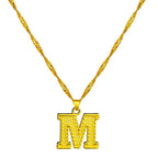 18K gold-plated initial letter necklace