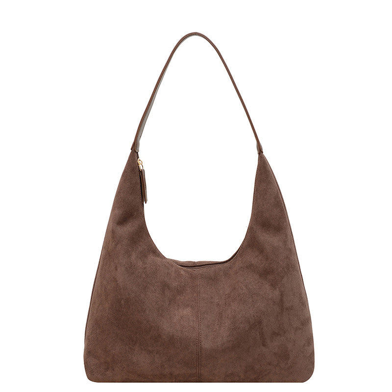 Suede messenger bag with large capacity