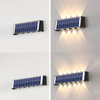 Modern Simplicity Solar Waterproof Rectangular ABS PMMA LED Wall Light Lamp For Outdoor Patio