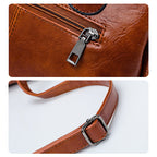 New handbags made of oil wax leather Boston, large tote bag made of soft leather