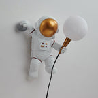 CosmoBuddy Astronaut Wall Lamp | Creative Design | Resin & ABS | LED Bedroom Light