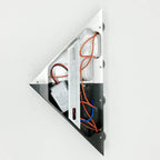 TriLumina Prism LED Wall Light | Creative Pyramid Design | Aluminum & Acrylic | Colored Light Options